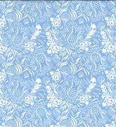 Rose & Hubble Blue Floral 100% Cotton Poplin Fabric 110cm Wide Digitally Printed Fabric for Crafting, Quilting, Home Decor, Kid's Crafting